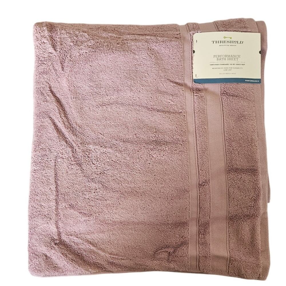 Threshold Performance Bath Sheet 33 x 63 Lavender Purple Oeko-Tex NWT